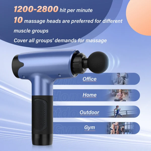 Sejoy 10 Speed Massage Gun Relaxation Deep Tissue Percussion Muscle Relax Massager - Image 6
